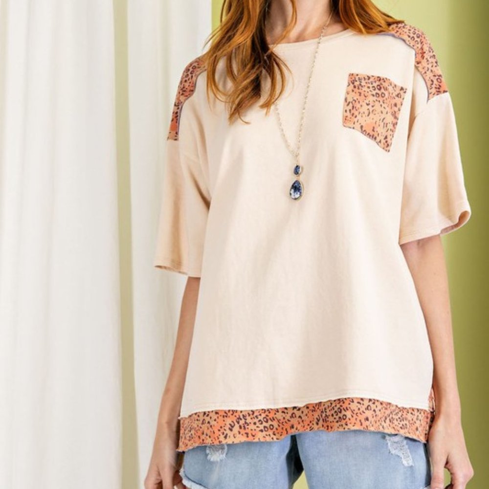 Easel Animal Print Tee